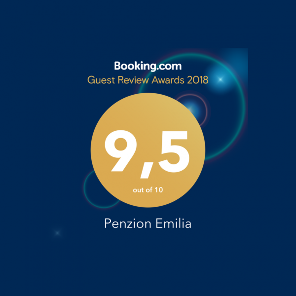 Pension Emilia was rated at 9.5 through booking.com